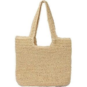 Beach Bags For Women - Summer Soft Large Woven Shoulder Purse Handbag, Beach